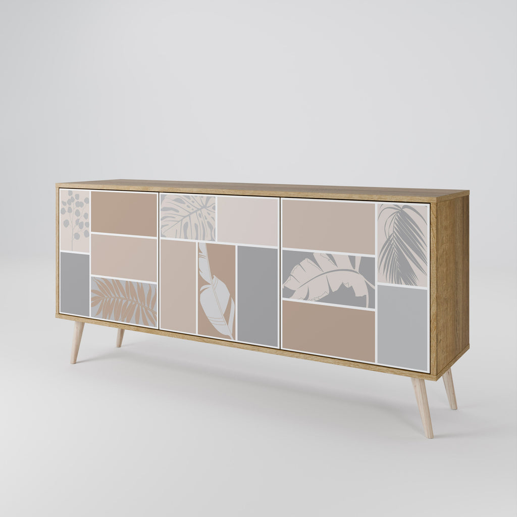 TROPICAL SHAPES 3-Door Sideboard in Oak Effect