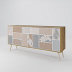 TROPICAL SHAPES 3-Door Sideboard in Oak Effect