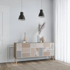 TROPICAL SHAPES 3-Door Sideboard in Oak Effect