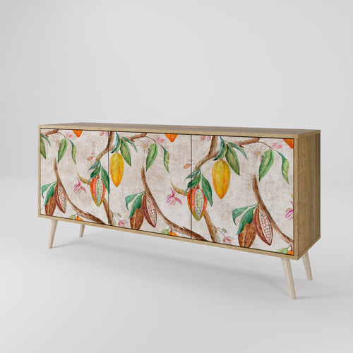 COCOA FRUITS 3-Door Sideboard in Oak Effect