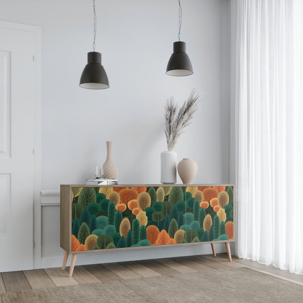 AUTUMN KALEIDOSCOPE 3-Door Sideboard in Oak Effect