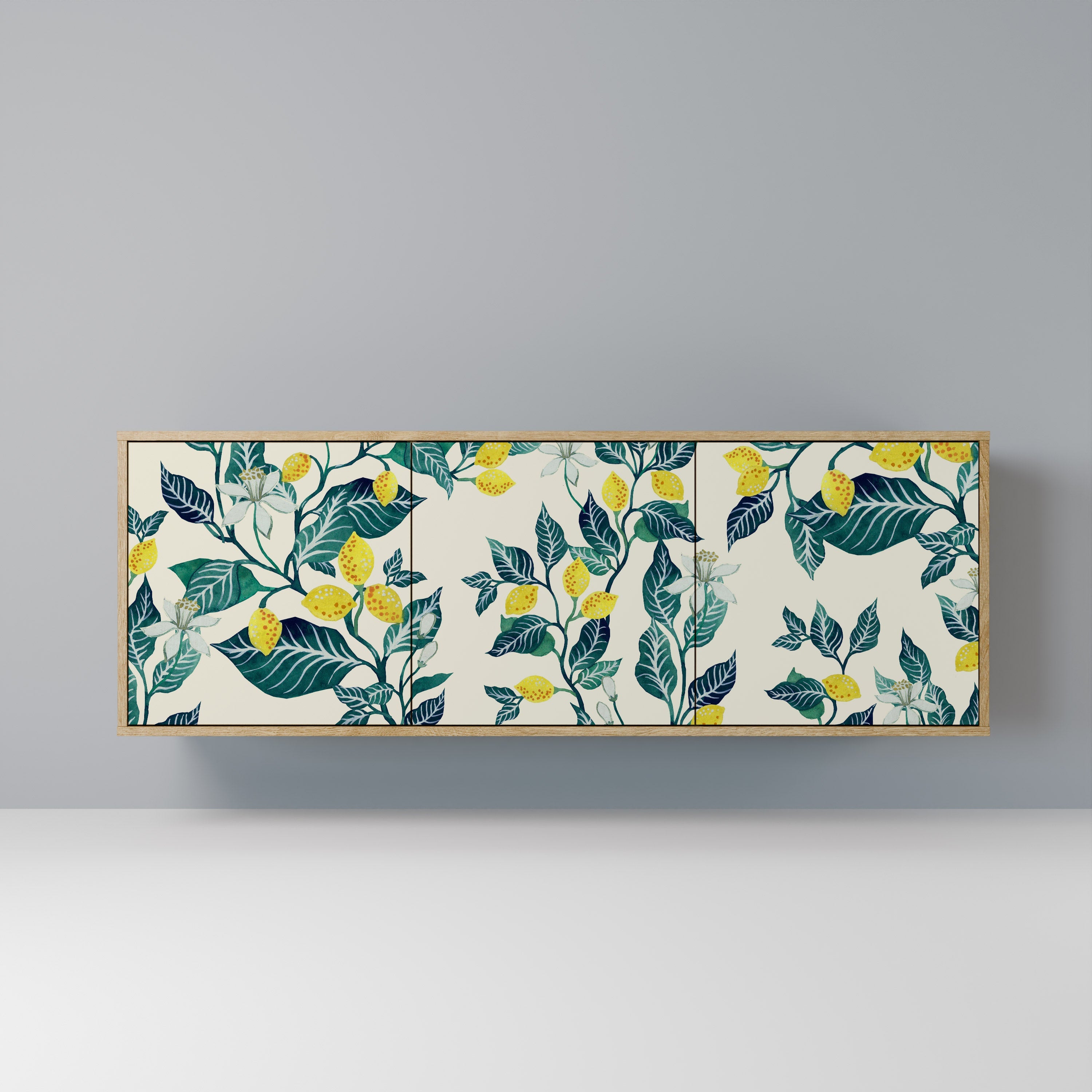 LEMON TREE Aparador de 3 Portas em Efeito Carvalho