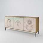 DELICATE BEAUTY 3-Door Sideboard in Oak Effect