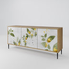 ELEGANT BOTANICS 3-Door Sideboard in Oak Effect
