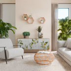 ELEGANT BOTANICS 3-Door Sideboard in Oak Effect