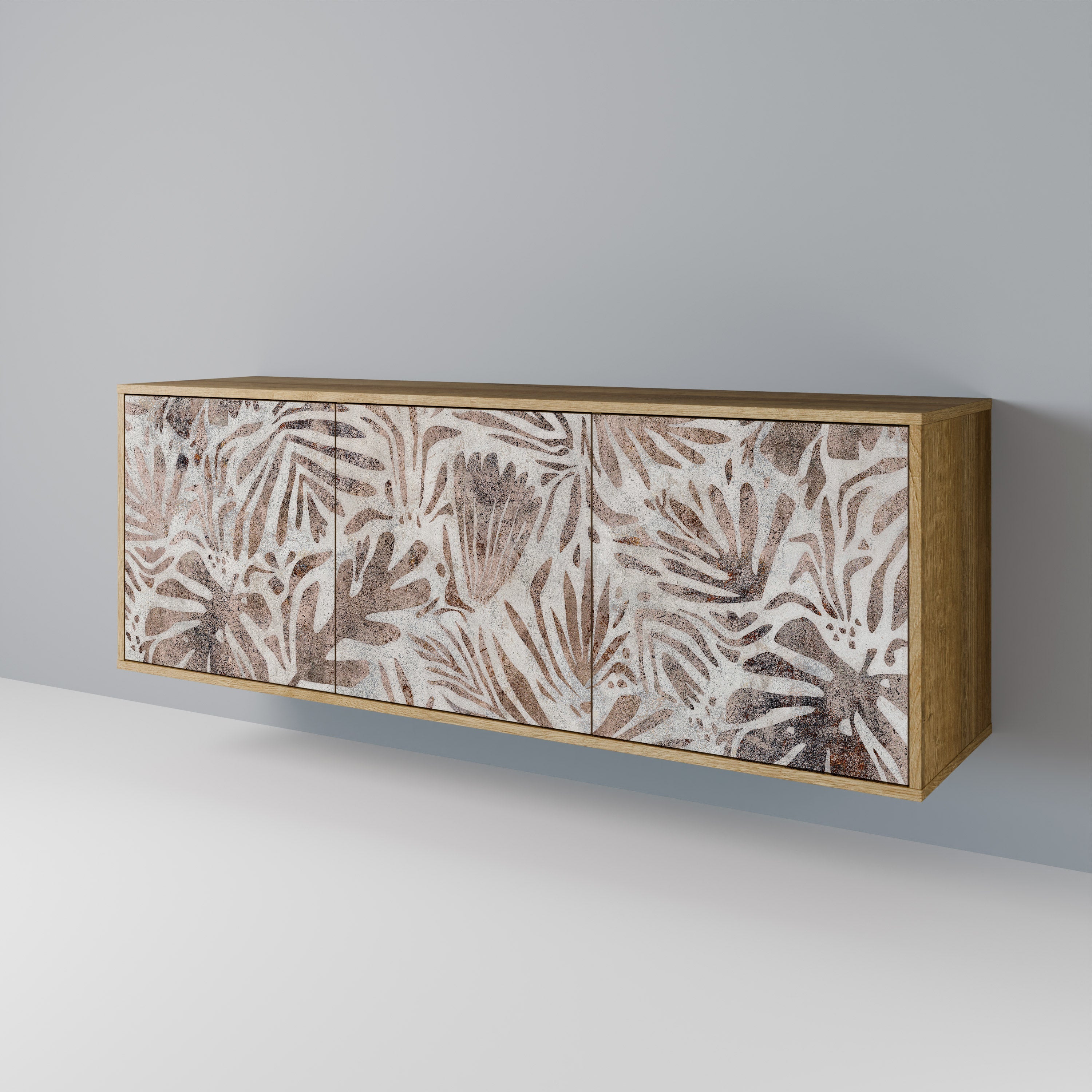 PASSING TIME Aparador de 3 Portas em Efeito Carvalho