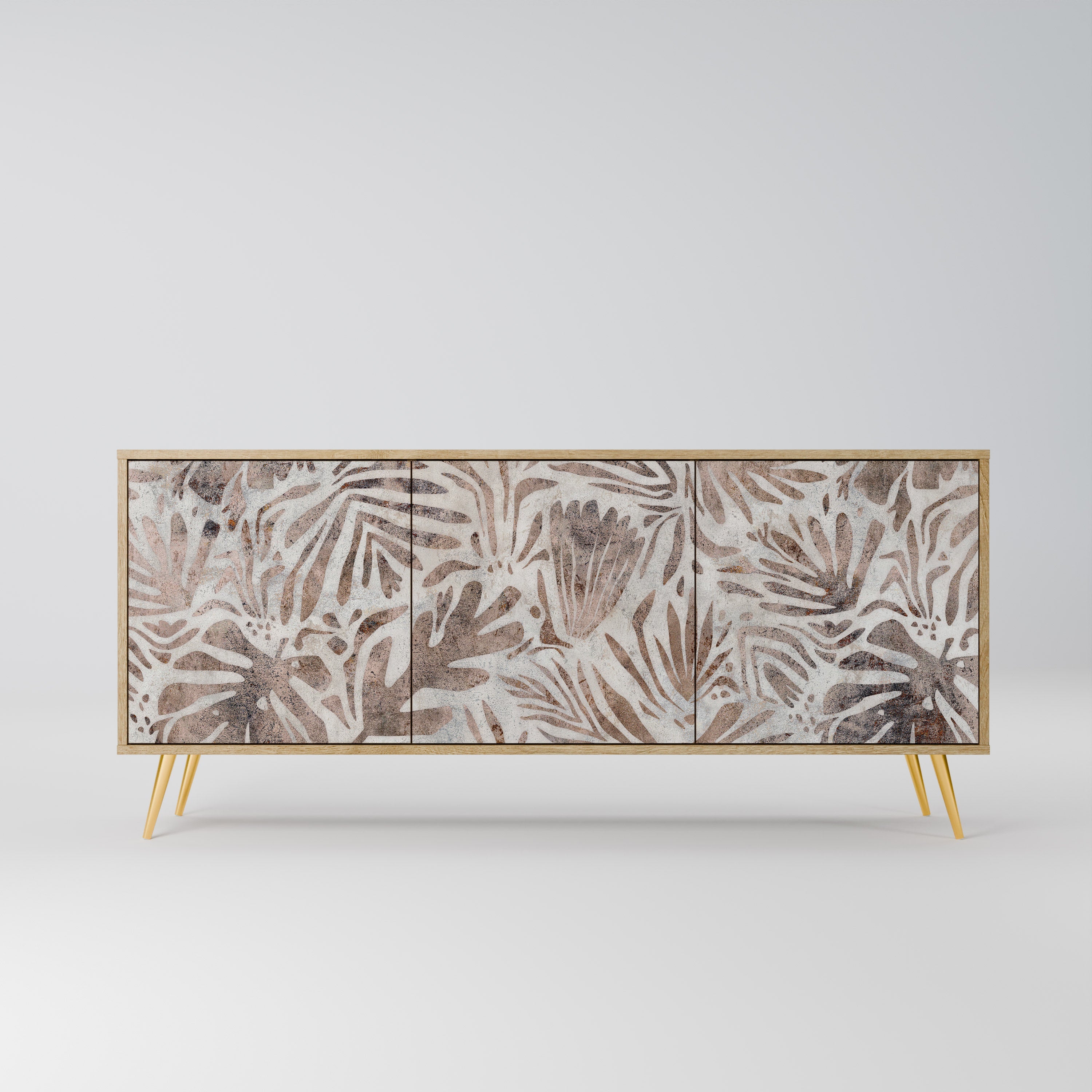 PASSING TIME Aparador de 3 Portas em Efeito Carvalho