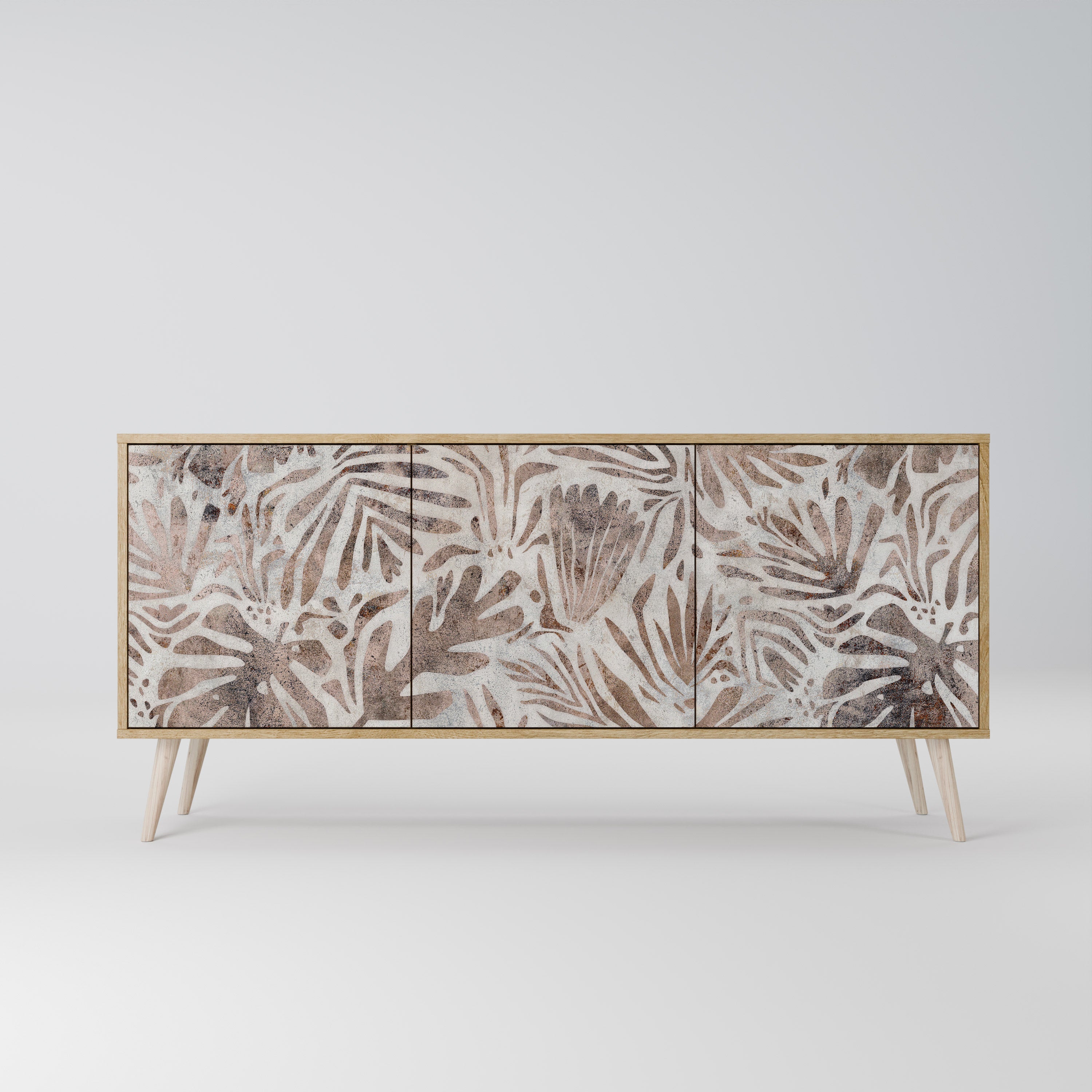 PASSING TIME Aparador de 3 Portas em Efeito Carvalho