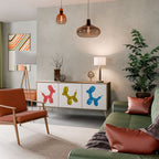 CHILDHOOD MEMORY Aparador de 3 Portas em Efeito Carvalho