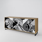 BIKE ENERGY Aparador de 3 Portas em Efeito Carvalho