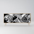 BIKE ENERGY Aparador de 3 Portas em Efeito Carvalho