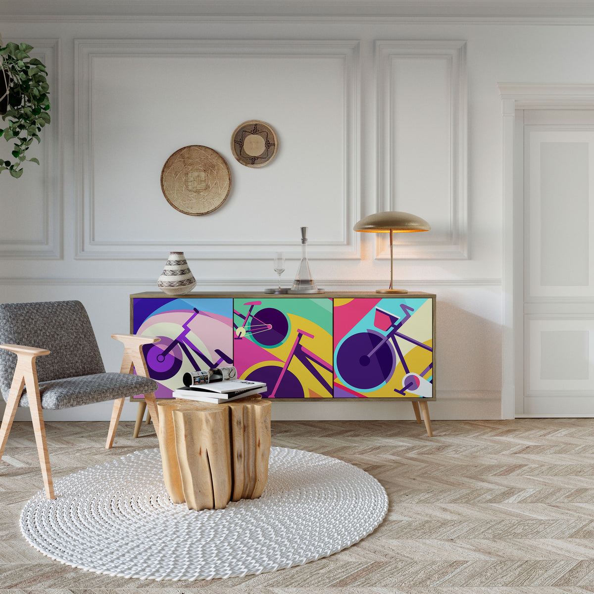 BIKE DREAMS 3-Door Sideboard