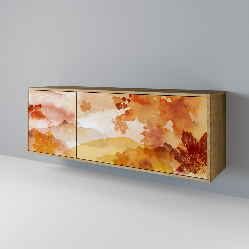 TRACES OF AUTUMN Aparador de 3 Portas em Efeito Carvalho