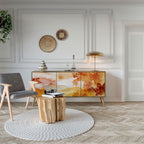 TRACES OF AUTUMN Aparador de 3 Portas em Efeito Carvalho