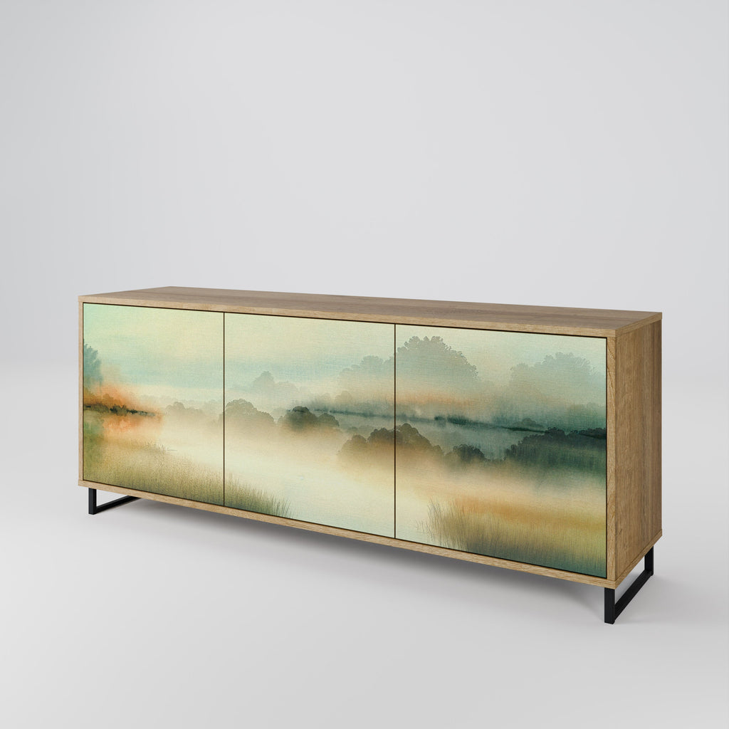 MORNING BY THE LAKE 3-Door Sideboard in Oak Effect