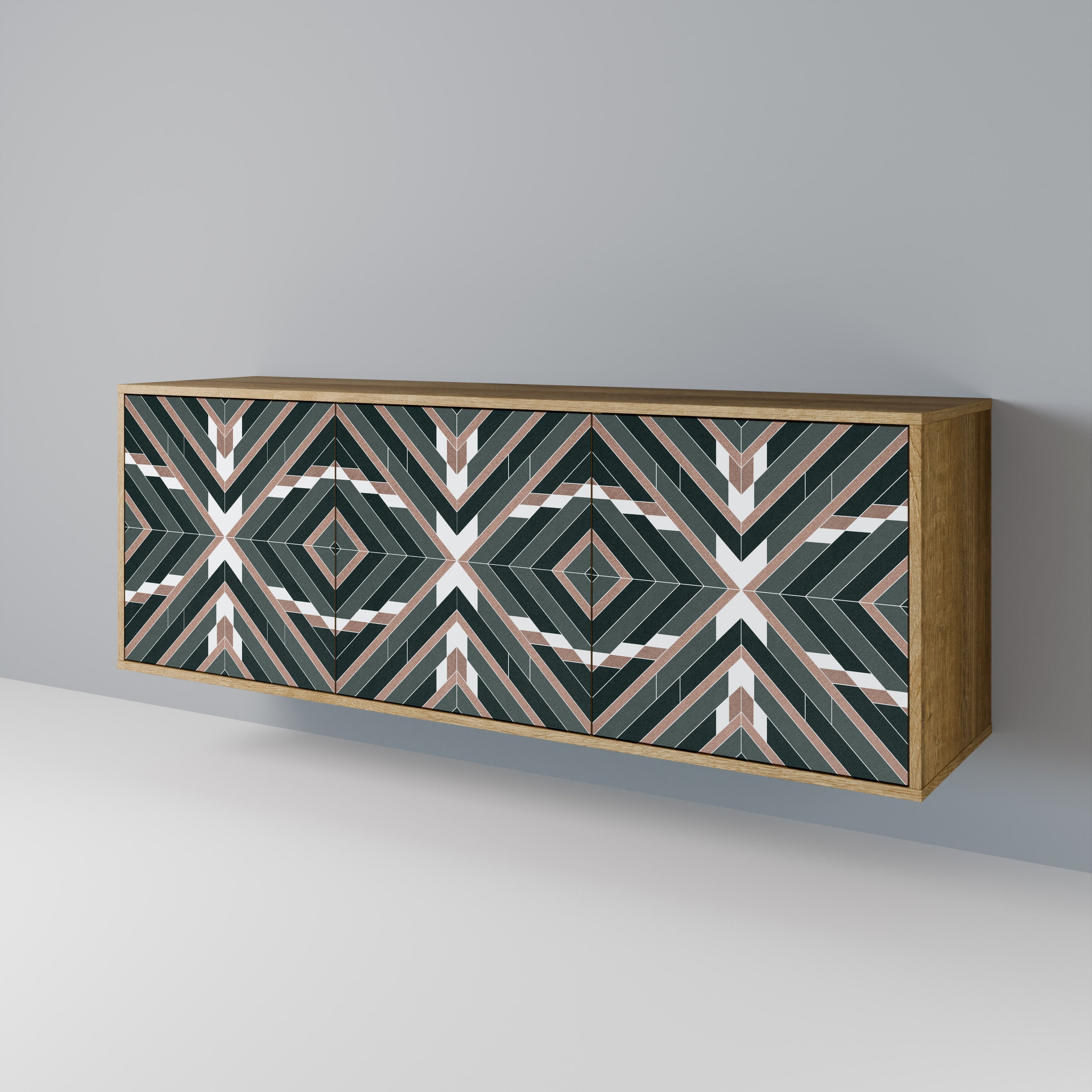 DIMENSION DELIGHTS Aparador de 3 Portas em Efeito Carvalho