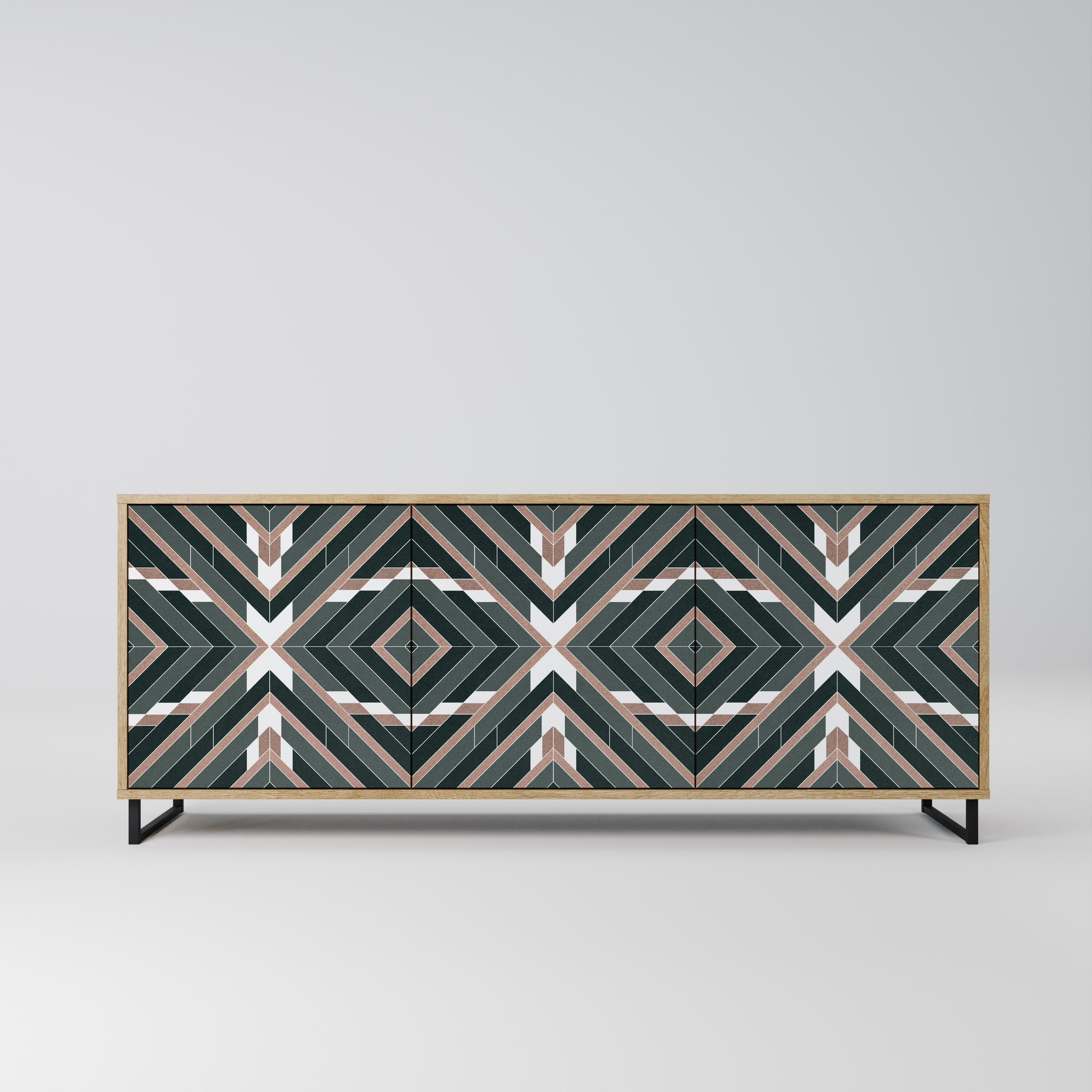 DIMENSION DELIGHTS Aparador de 3 Portas em Efeito Carvalho