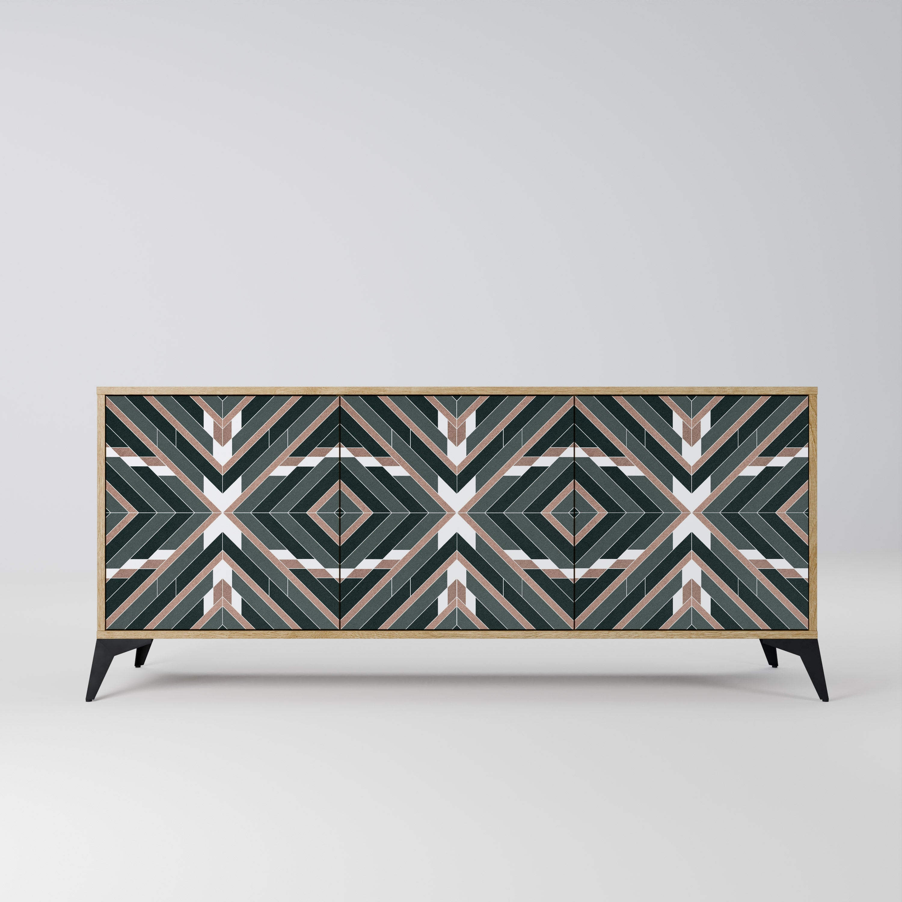 DIMENSION DELIGHTS Aparador de 3 Portas em Efeito Carvalho