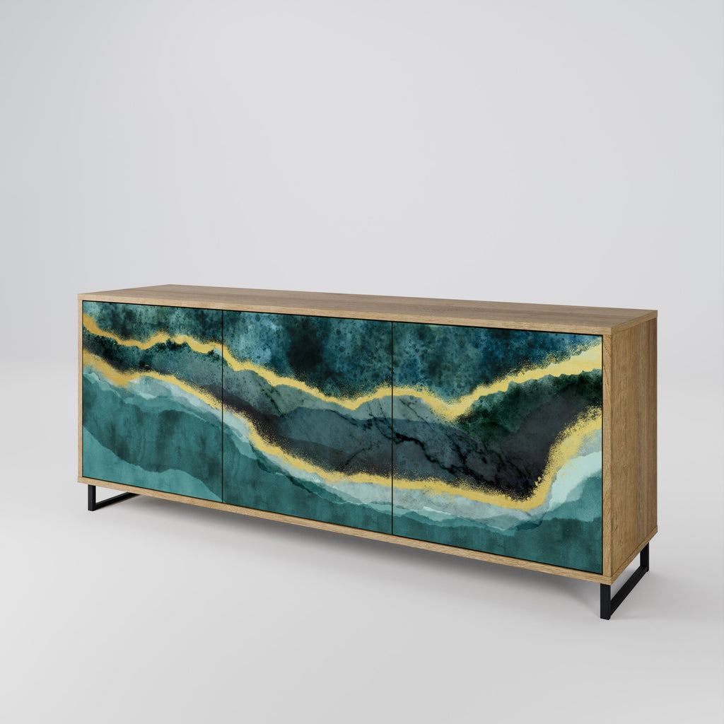 GOLDRUSH ODYSSEY 3-Door Sideboard in Oak Effect