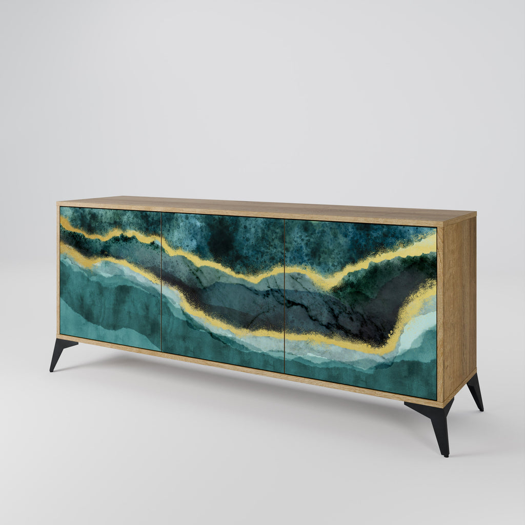 GOLDRUSH ODYSSEY 3-Door Sideboard in Oak Effect