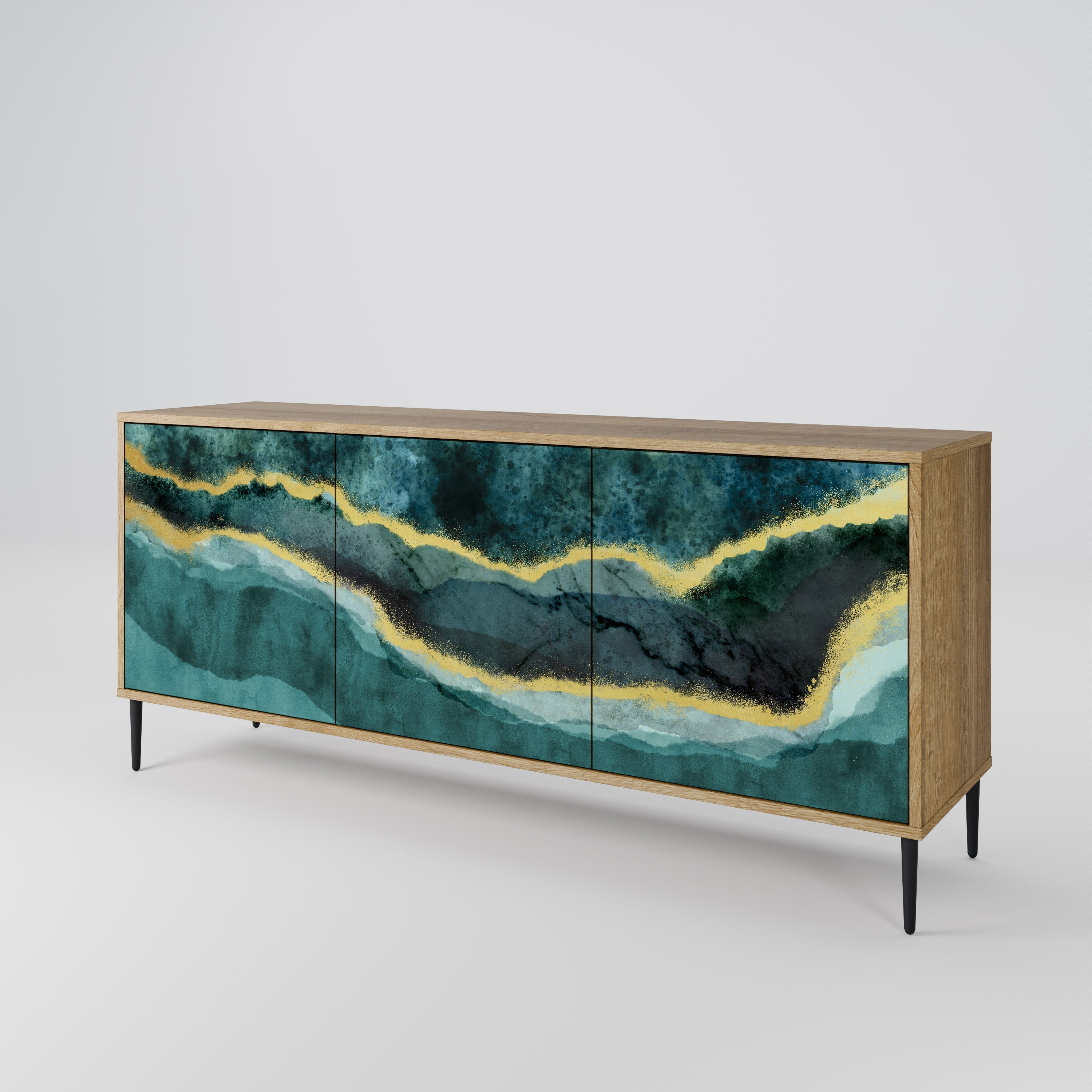 GOLDRUSH ODYSSEY 3-Door Sideboard in Oak Effect