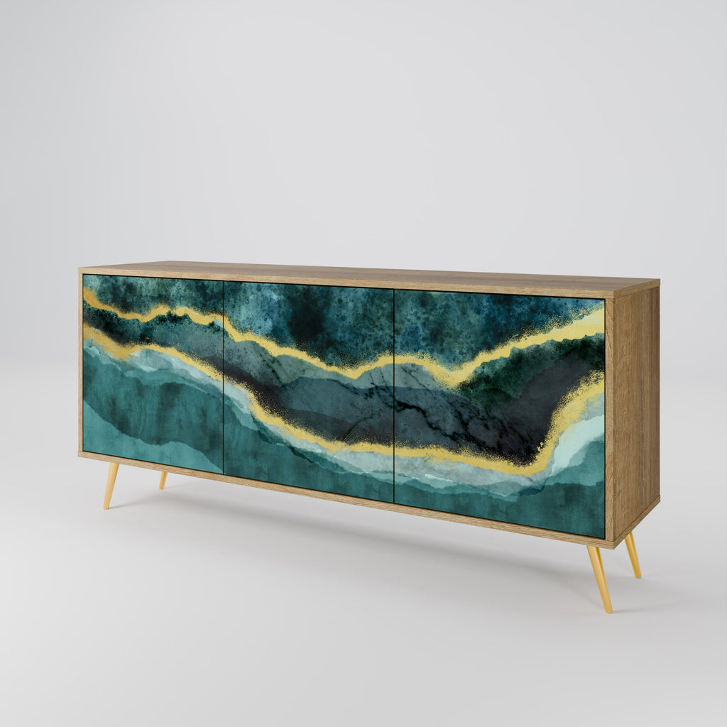 GOLDRUSH ODYSSEY 3-Door Sideboard in Oak Effect