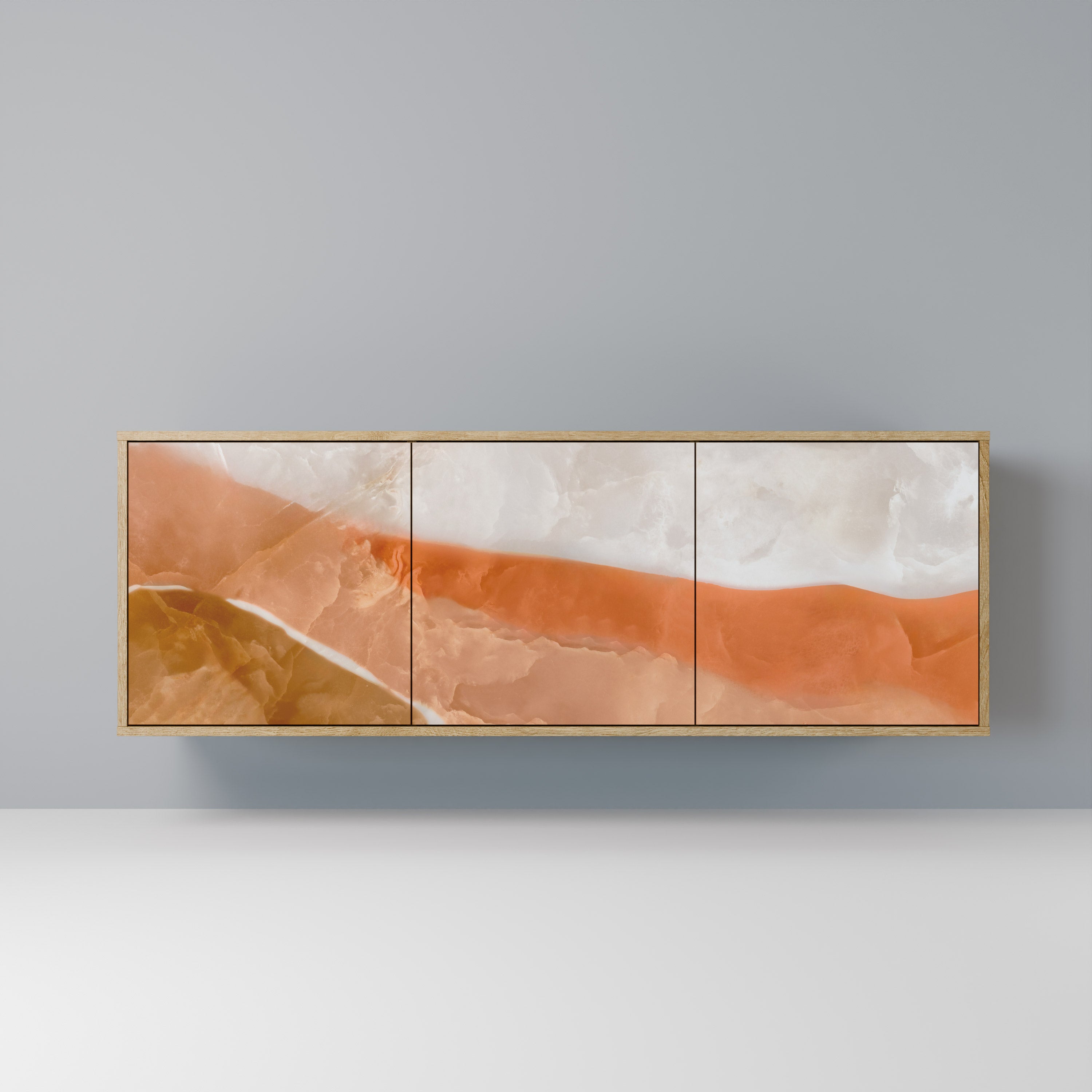 SANDHILLS SPLENDOUR Aparador de 3 Portas em Efeito Carvalho