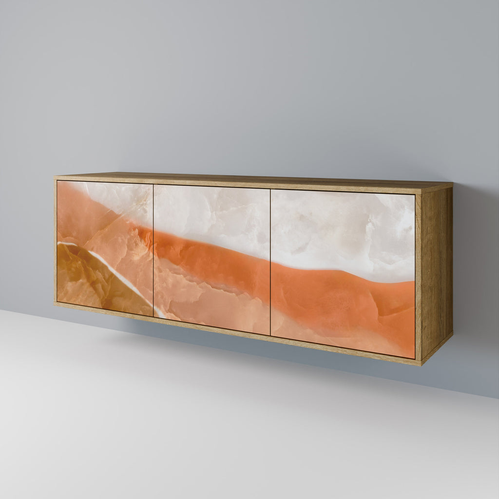 SANDHILLS SPLENDOUR Aparador de 3 Portas em Efeito Carvalho