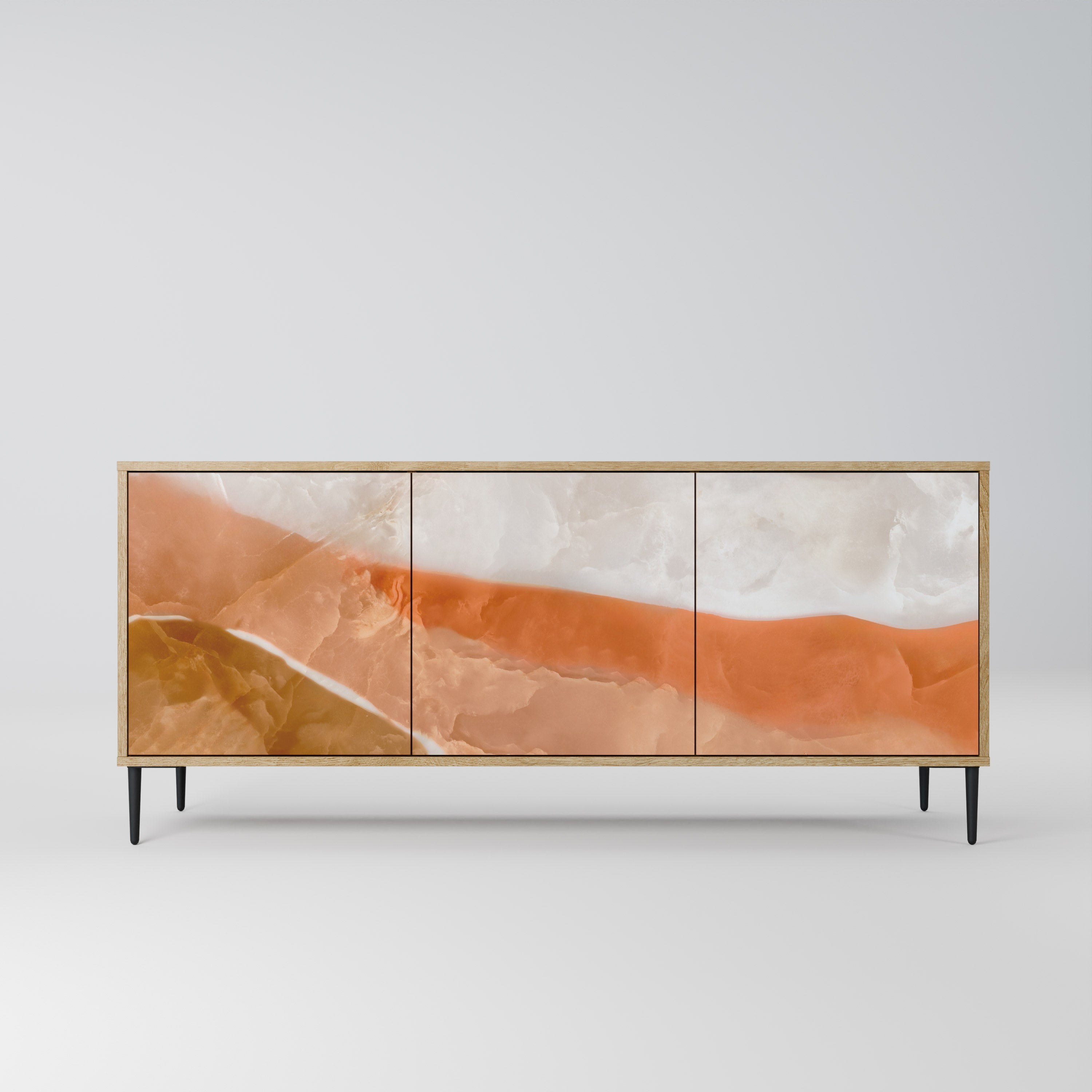 SANDHILLS SPLENDOUR Aparador de 3 Portas em Efeito Carvalho