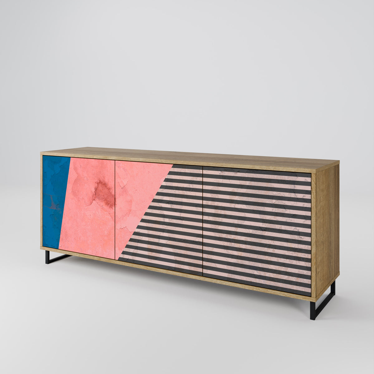 GLAMOROUS STRIPE Aparador de 3 Portas