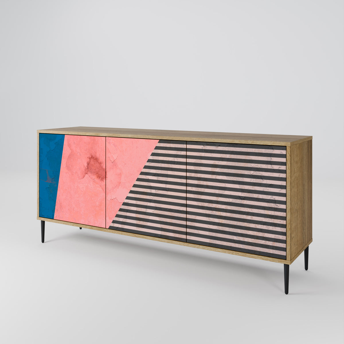 GLAMOROUS STRIPE Aparador de 3 Portas