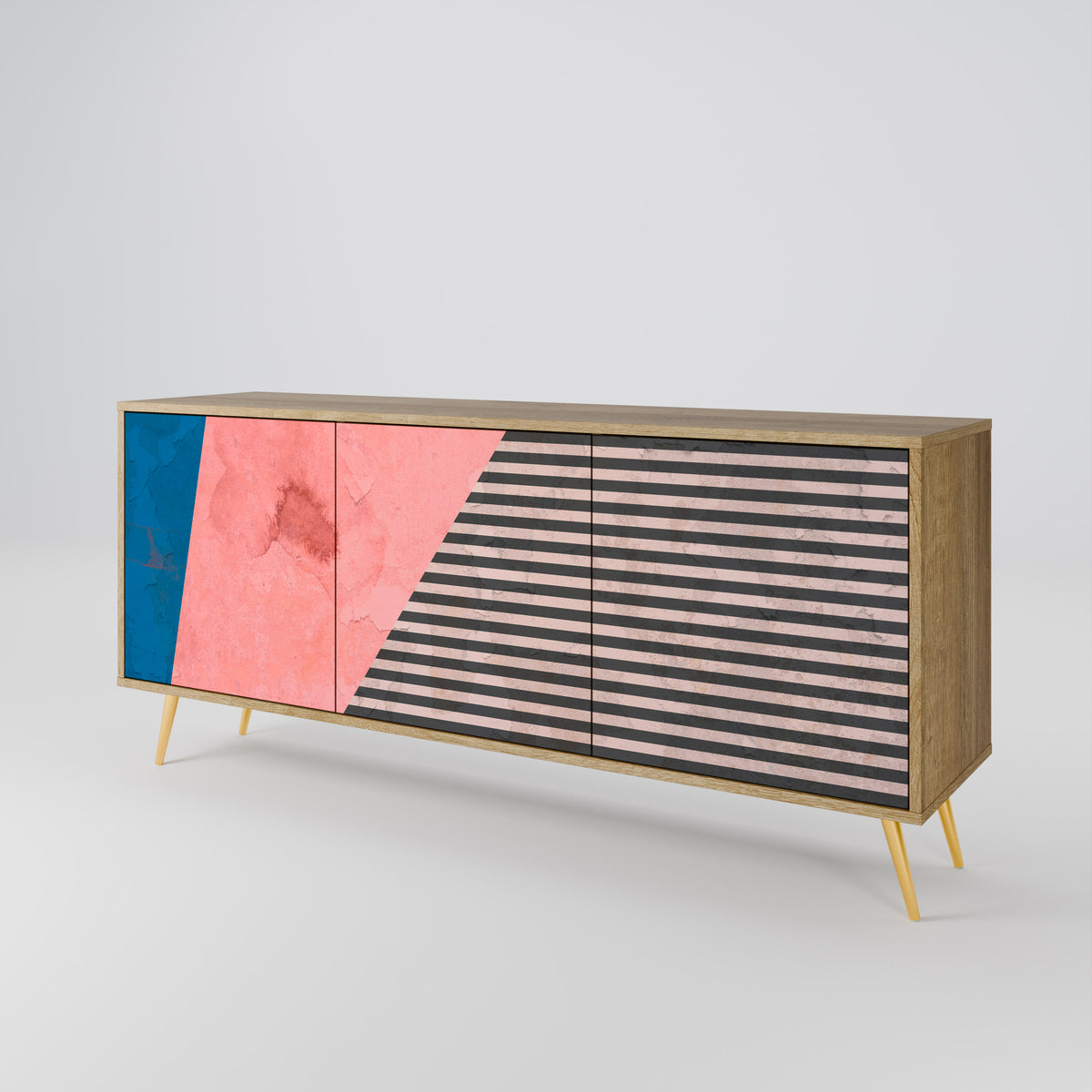 GLAMOROUS STRIPE Aparador de 3 Portas