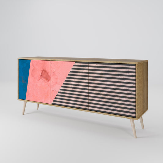 GLAMOROUS STRIPE Aparador de 3 Portas