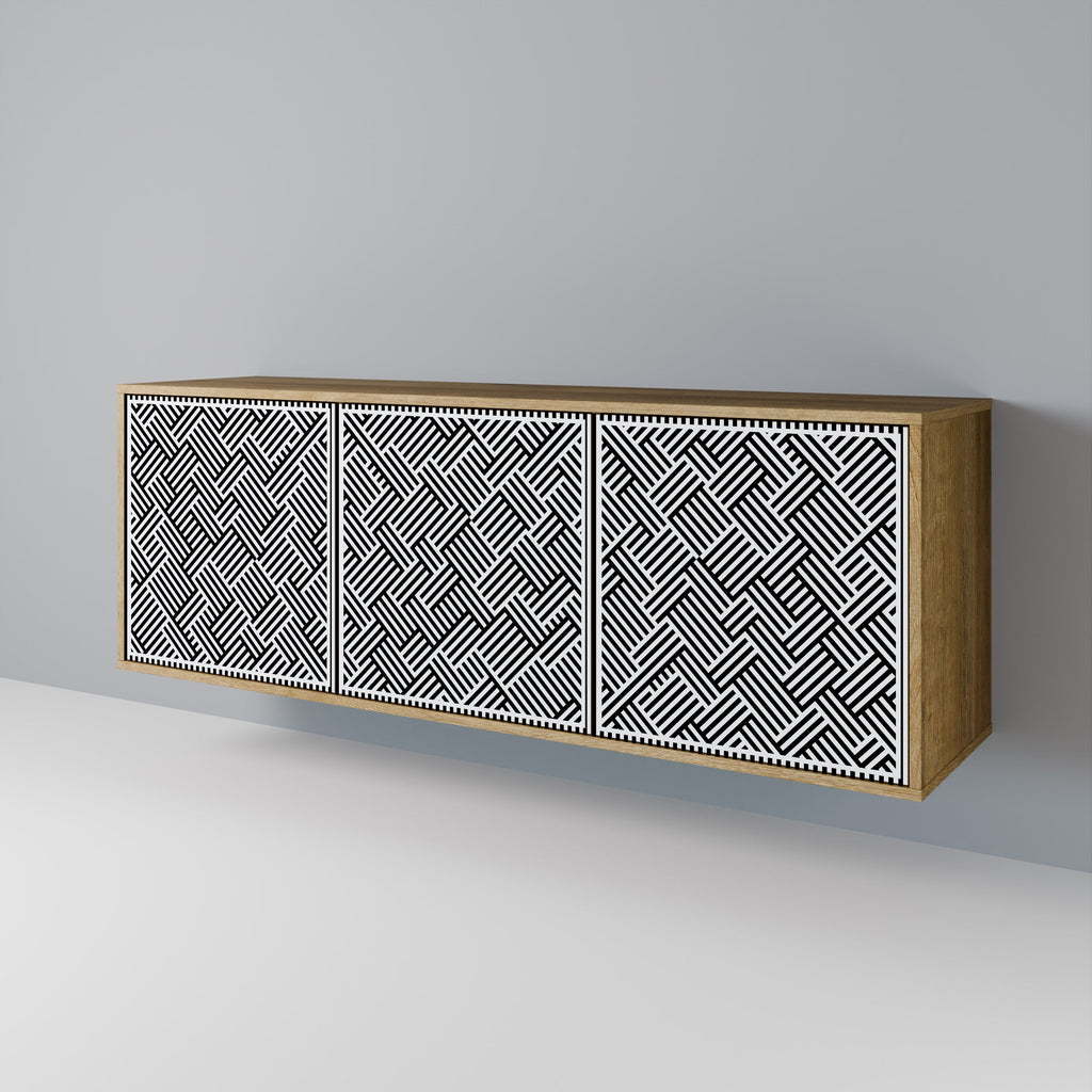 TEMPORARY SEQUENCE Aparador de 3 Portas em Efeito Carvalho