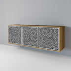 TEMPORARY SEQUENCE Aparador de 3 Portas em Efeito Carvalho