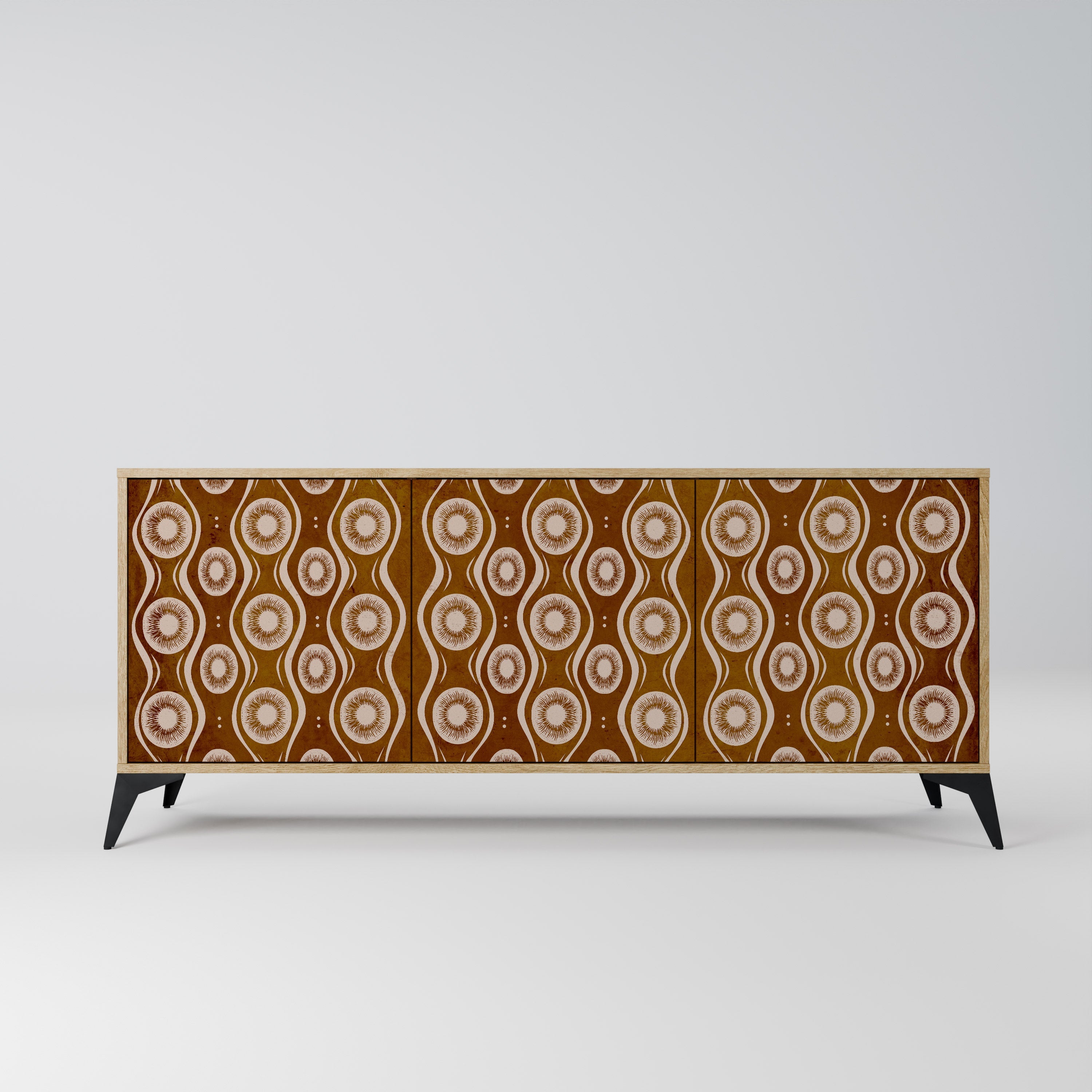 BROWN EYES Aparador de 3 Portas em Efeito Carvalho