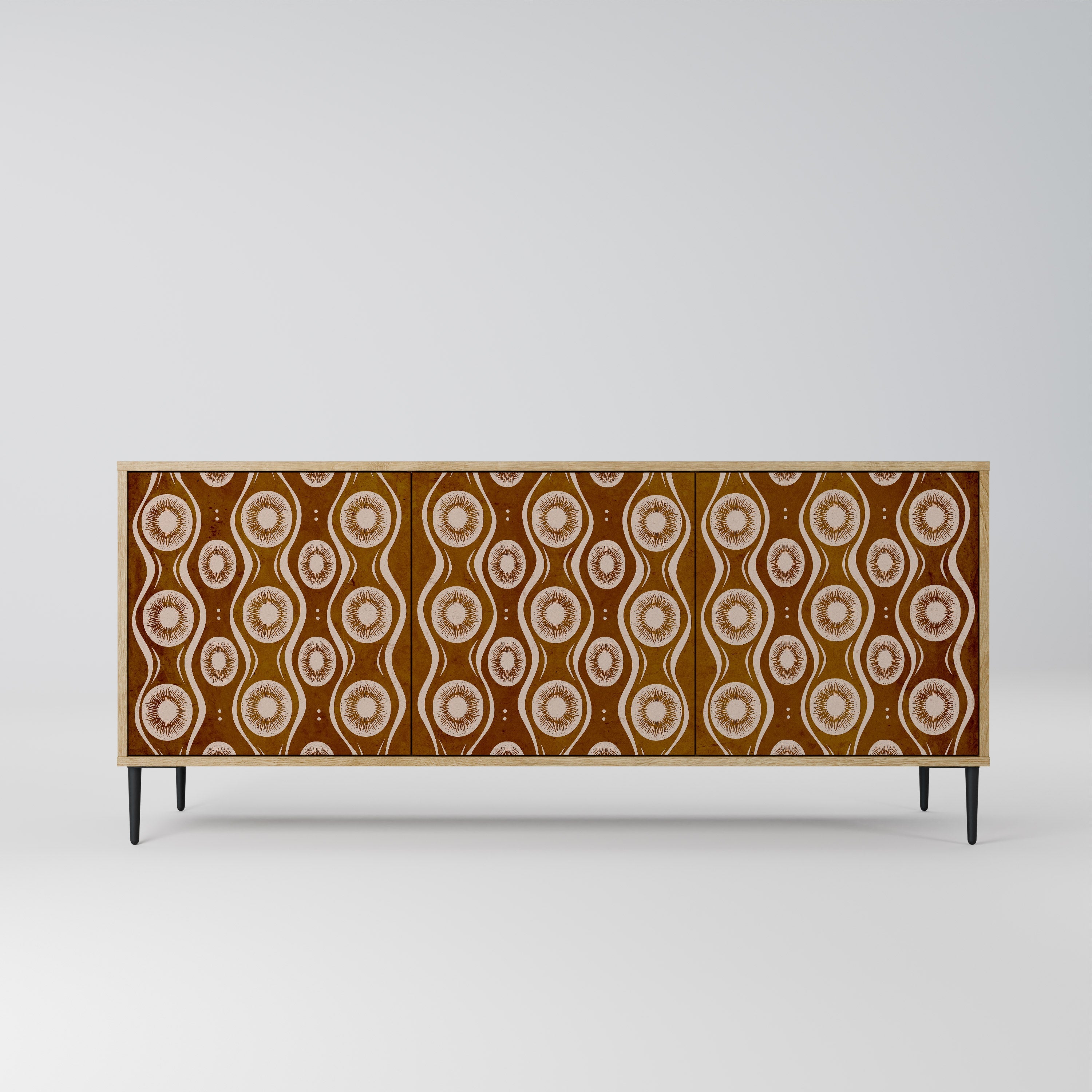 BROWN EYES Aparador de 3 Portas em Efeito Carvalho