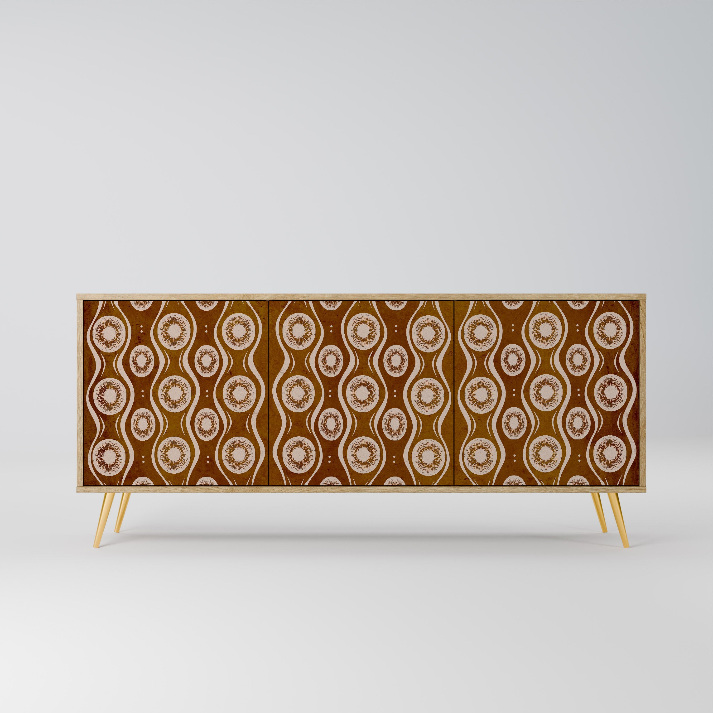 BROWN EYES Aparador de 3 Portas em Efeito Carvalho