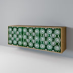 GREEN EYES Aparador de 3 Portas em Efeito Carvalho