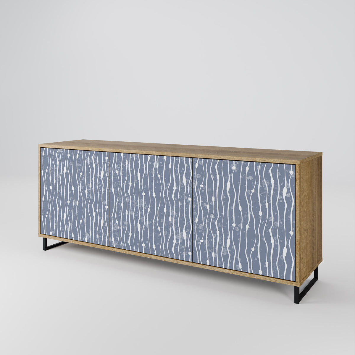 GRAPHITE RAIN Aparador de 3 Portas