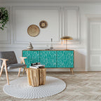 TURQUOISE RAIN Aparador de 3 Portas em Efeito Carvalho