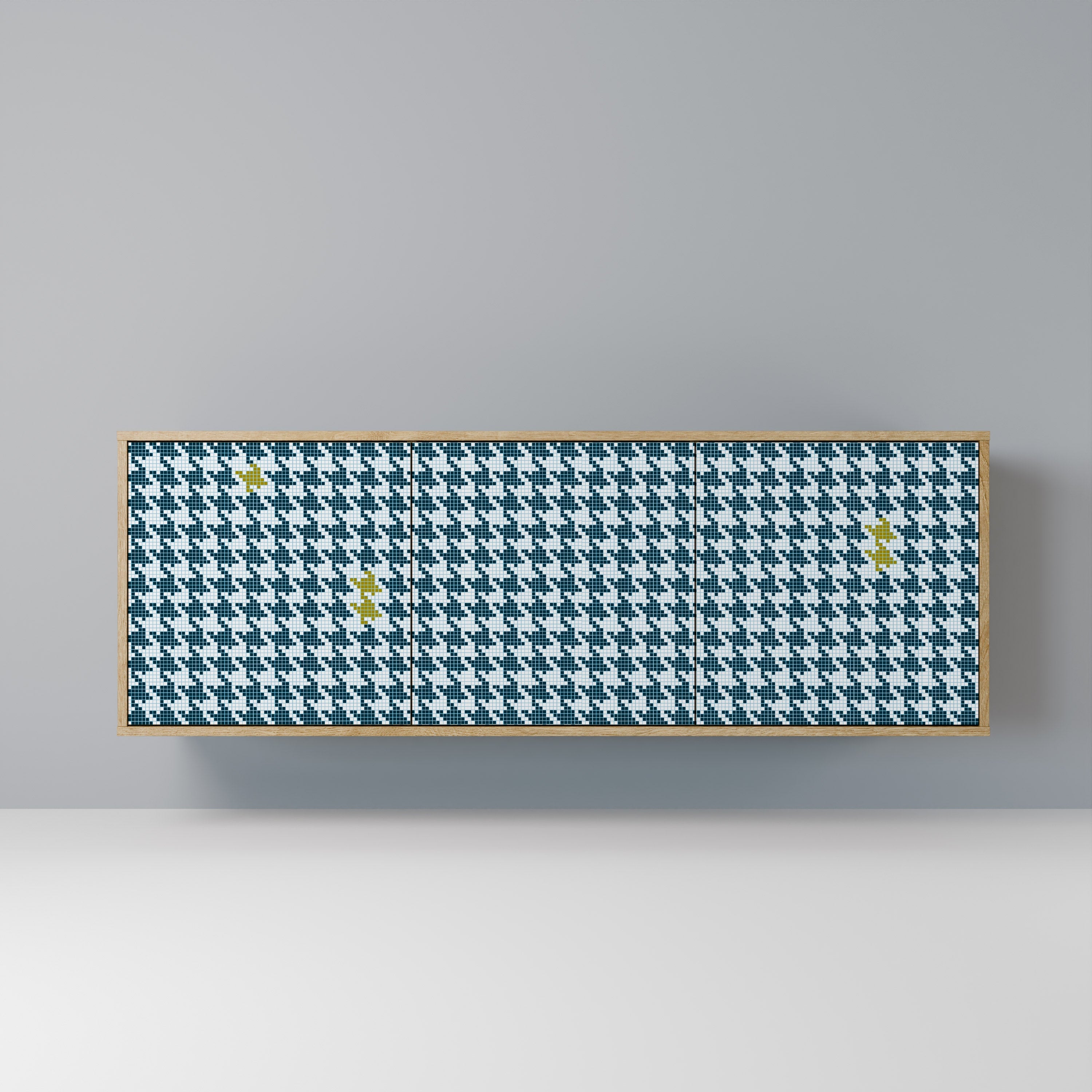 OUT OF CONTEXT Aparador de 3 Portas em Efeito Carvalho