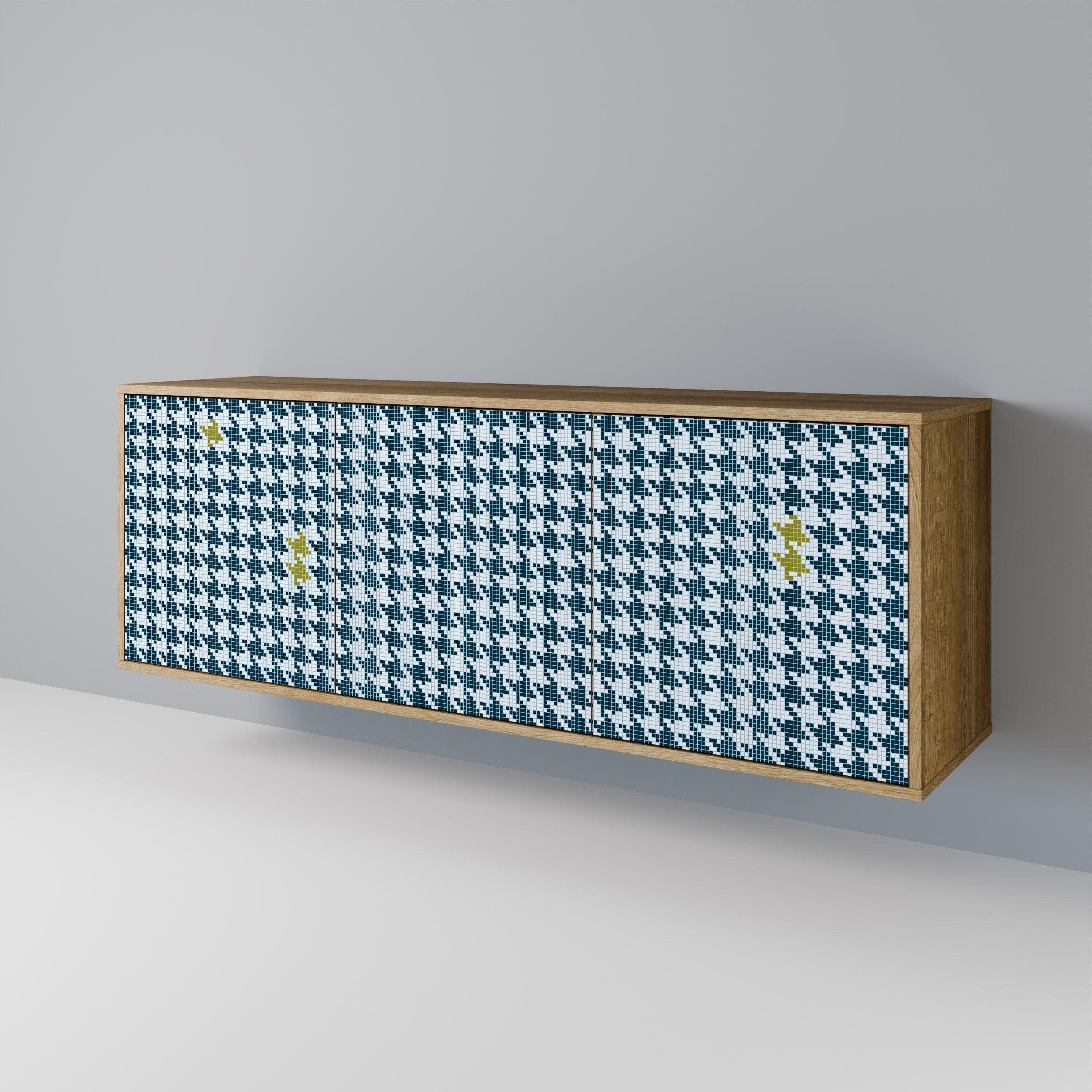 OUT OF CONTEXT Aparador de 3 Portas em Efeito Carvalho