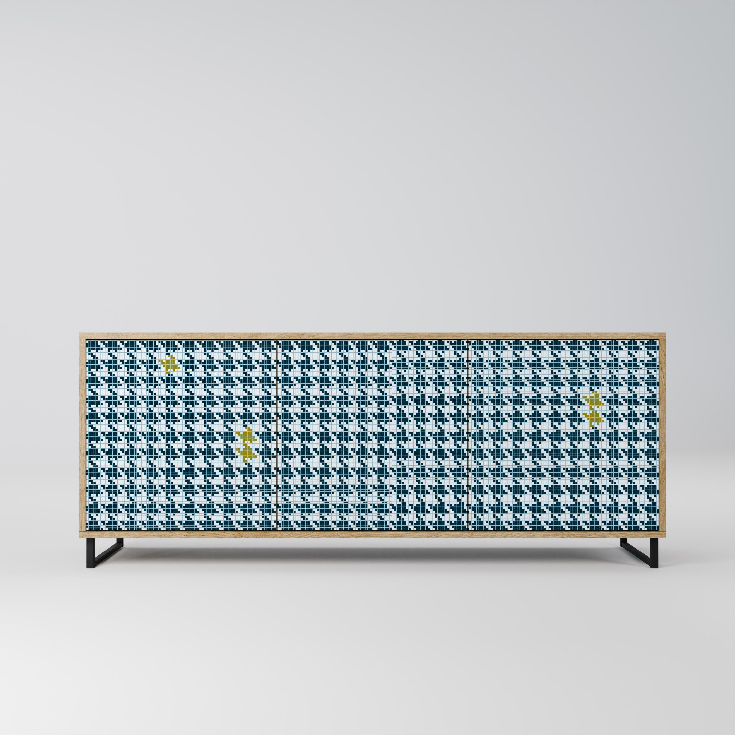 OUT OF CONTEXT Aparador de 3 Portas em Efeito Carvalho