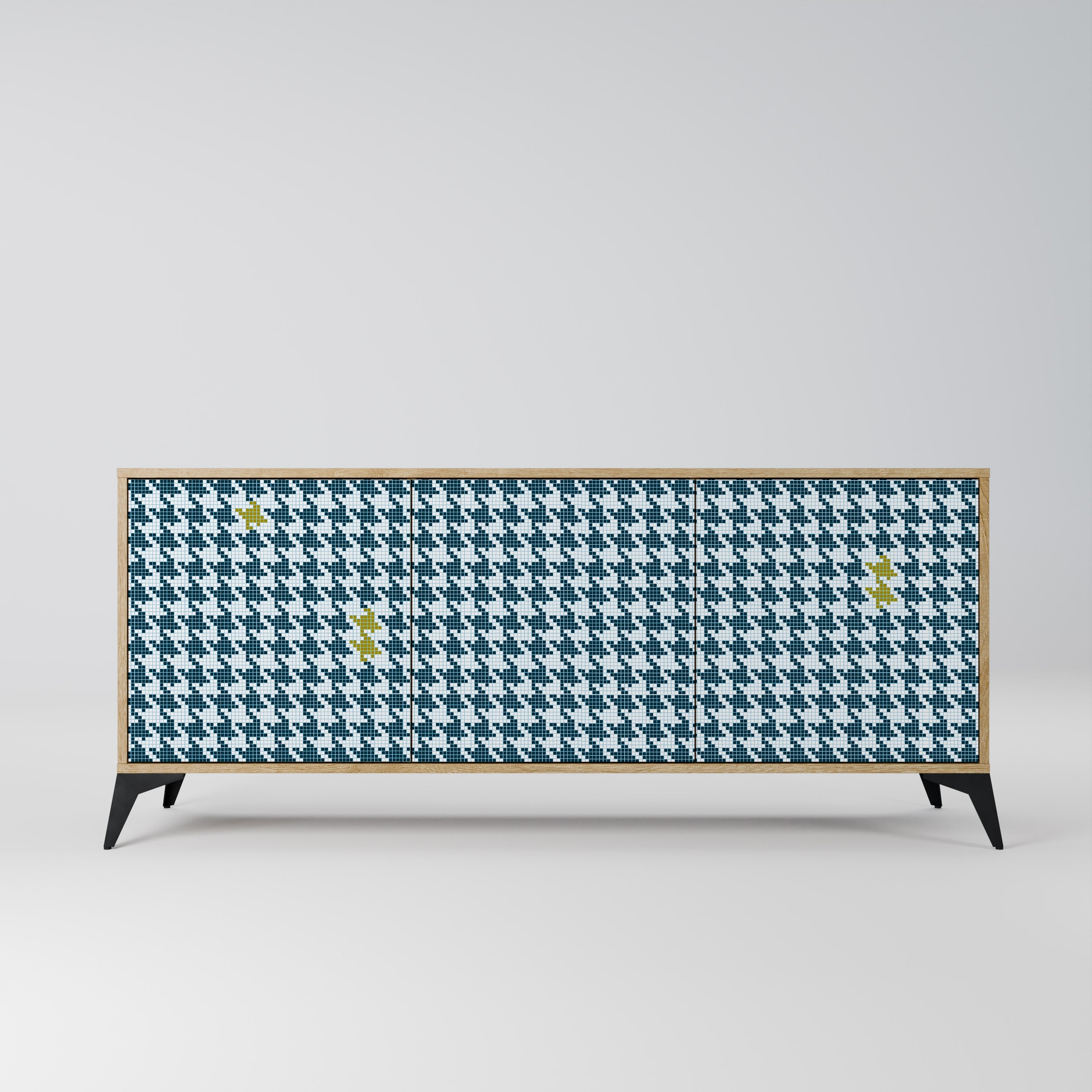 OUT OF CONTEXT Aparador de 3 Portas em Efeito Carvalho