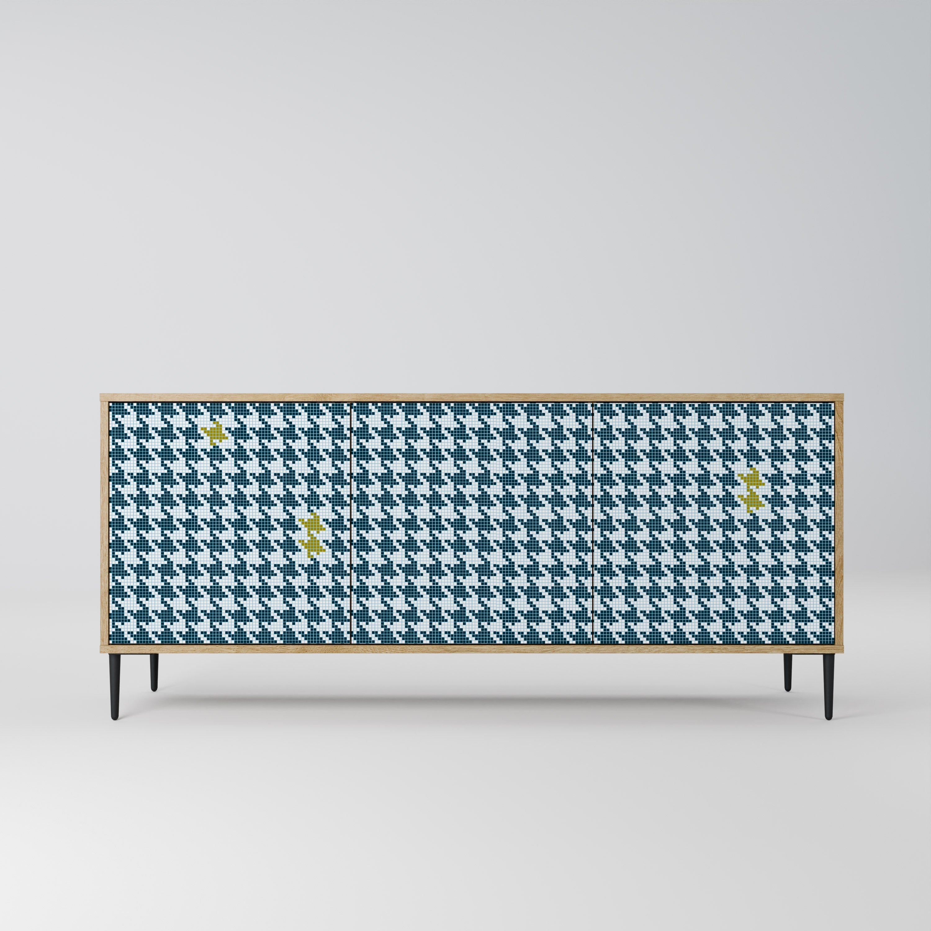 OUT OF CONTEXT Aparador de 3 Portas em Efeito Carvalho