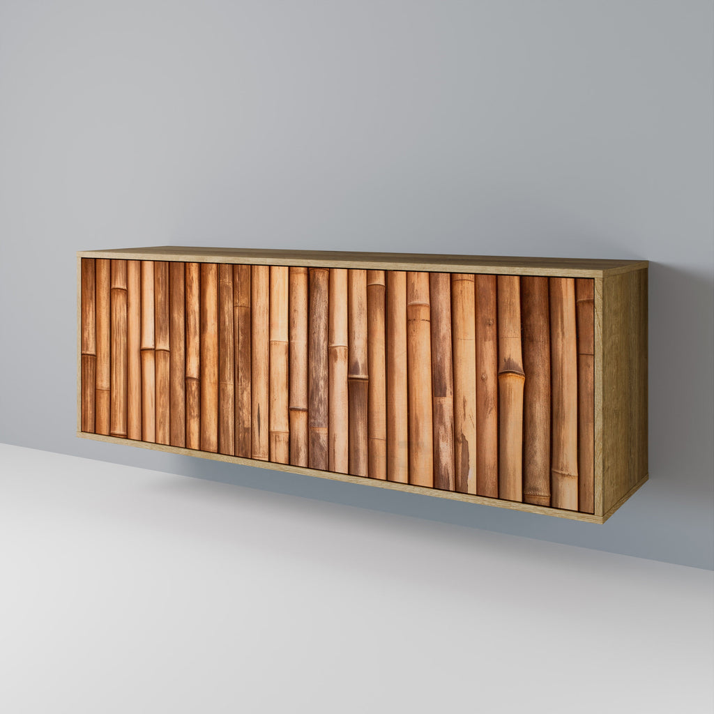 NATURAL WOOD Aparador de 3 Portas em Efeito Carvalho