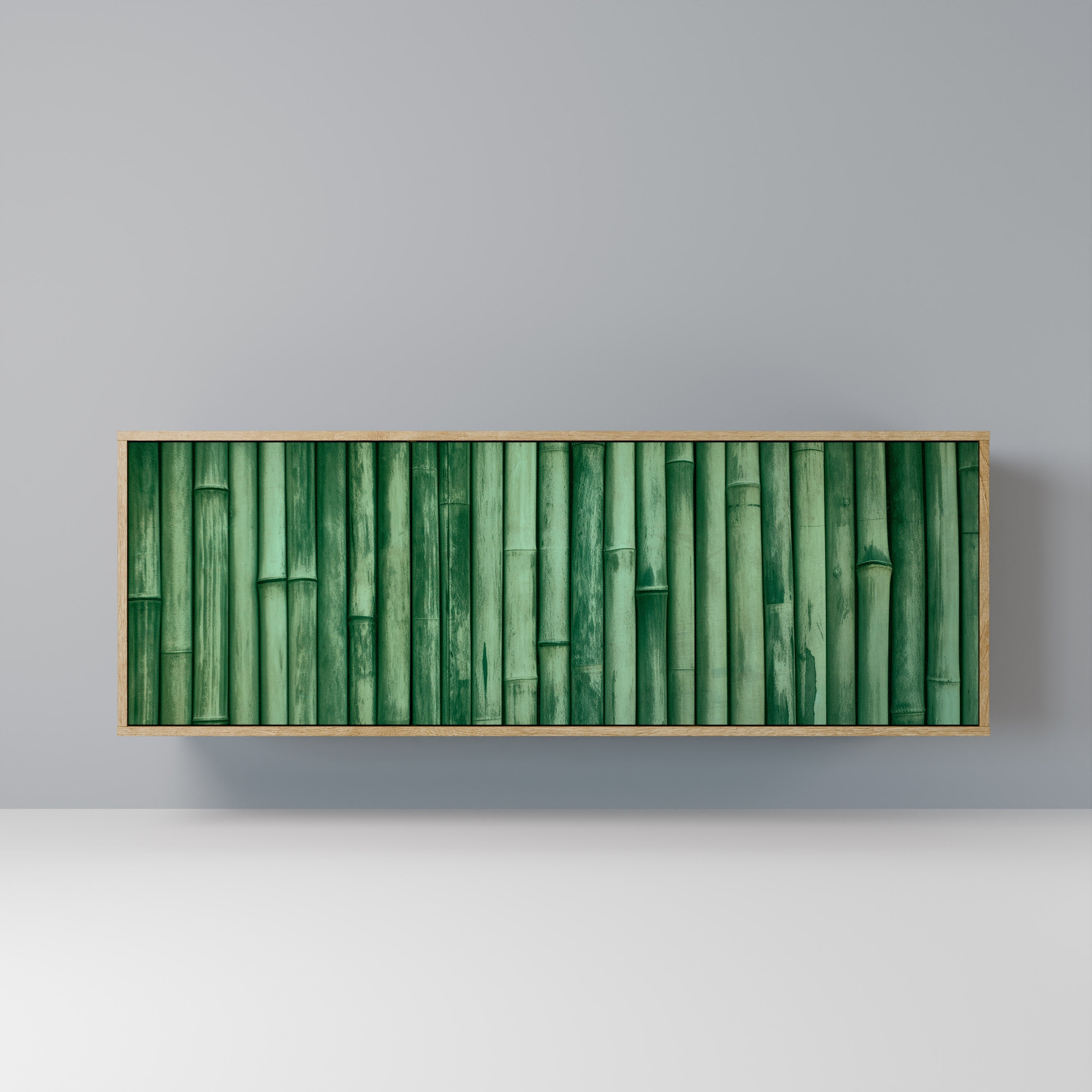 NATURAL GREEN Aparador de 3 Portas em Efeito Carvalho