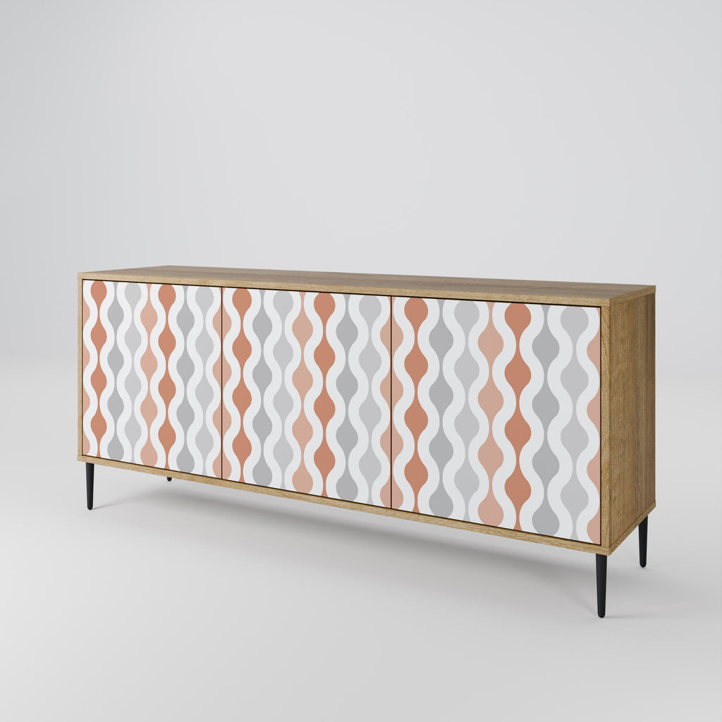 HAZY NOSTALGIA 3-Door Sideboard in Oak Effect