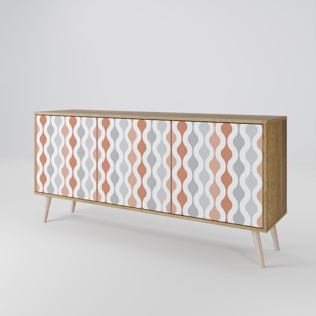 HAZY NOSTALGIA 3-Door Sideboard in Oak Effect